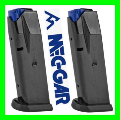 2 - CZ 75 COMPACT / P-01 / PCR 9mm 10 Round Blued Magazine 10rd Mag by Mec-Gar
