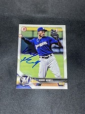 Korry Howell 2018 Bowman Draft #BD61 Milwaukee Brewers Autographed Signed Card