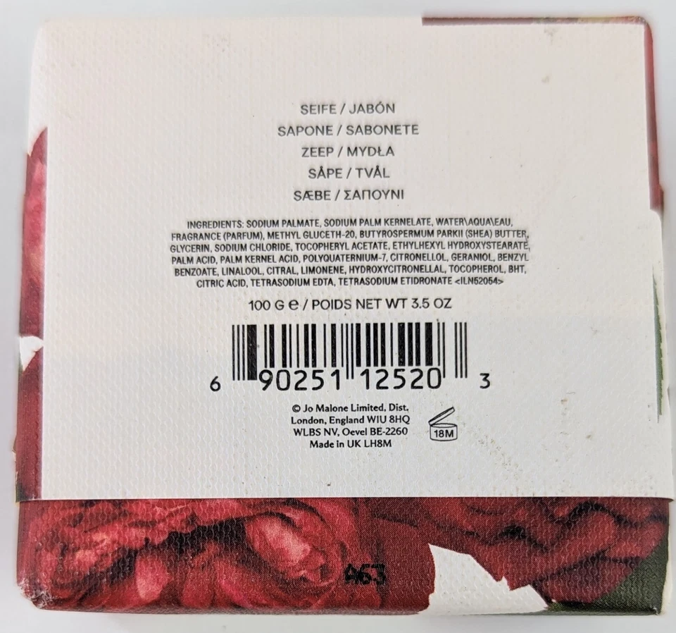 Мыло Jo Malone Red Roses 3,5 унции Бар - Изображение 2 из 2