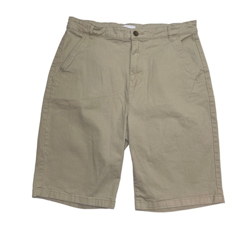 OLD NAVY 2-Pair Chino Shorts Size 18 Husky Navy Khaki Adjust Waist Flat Front - Picture 4 of 18