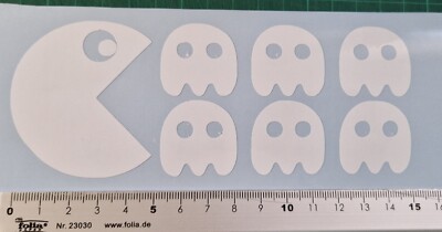 PACMAN Pac-Man Sticker Aufkleber Set Retro Game Spiele Packman