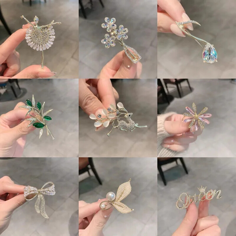 New Fashion Deer Brooch Cute Ballet Girl Butterfly Bow Brooches SimpleSuit Pin
