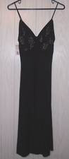 Milvest Sundress Empire Waist Spaghetti Strap Black Eyelet Floral Bust Sz P NWT