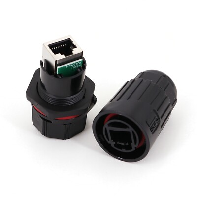 Weipu Waterproof RJ45 Plug and Socket Ethernet Cable Connector IP67 Panel Mount