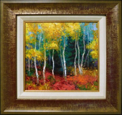 Eric Wallis ''AspenII''trees Original Oil custom Framed  Hand Signed Make an Offer