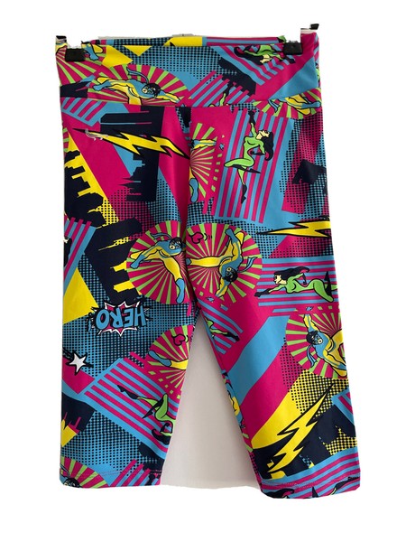Pink Sun Activewear Size S aus Leggings Cropped Print Super Hero 