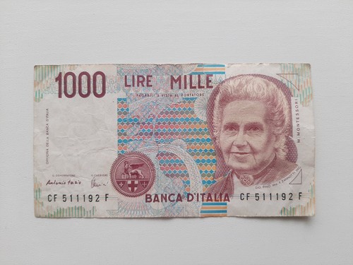 Banconota Mille 1000 Lire Montessori Fazio/ Amici - 3 Ottobre 1990 | eBay