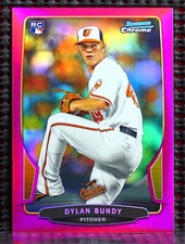 DYLAN BUNDY  -  2013 BOWMAN CHROME MAGENTA REFRACTOR   #134 