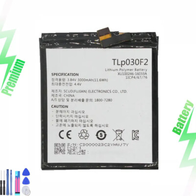 New T-Mobile Alcatel Idol 4S 6071W 6070 TLP030F2 Battery 3100mAh 3.85V Tool