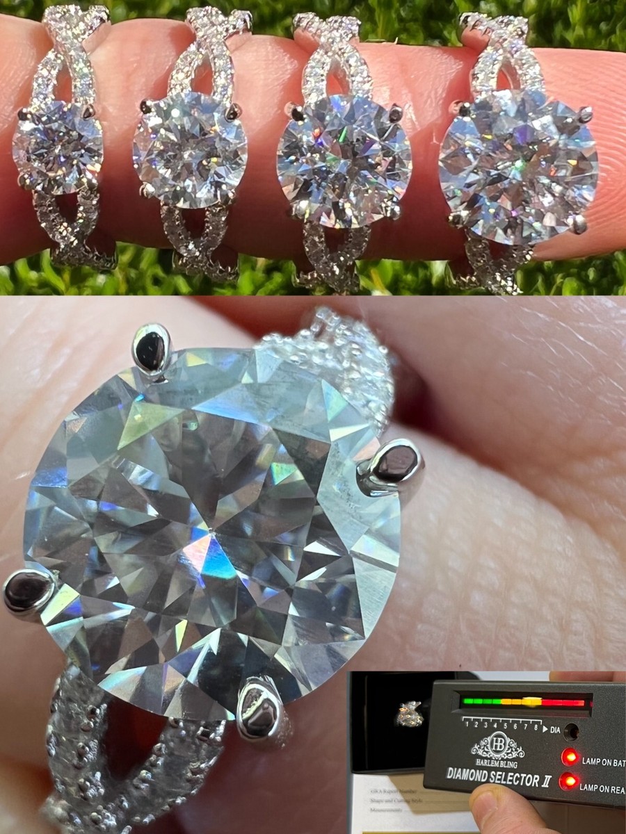 Moissanite Engagement Infinity Promise Ring Pass Diamond Tester Real 925 Silver | eBay Moissanite Engagement Infinity Promise Ring Pass Diamond Tester Real 925 Silver | eBay