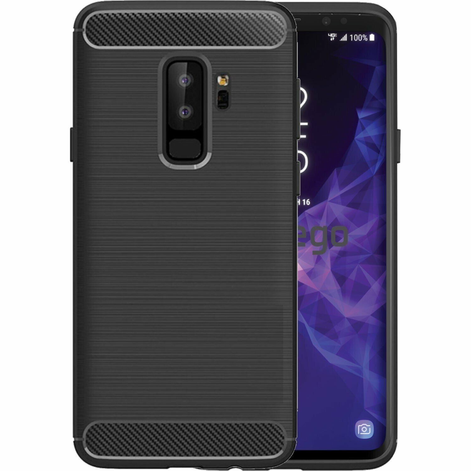 For SAMSUNG GALAXY S9 PLUS CARBON FIBER SHOCKPROOF CASE HEAVY DUTY PHONE COVER