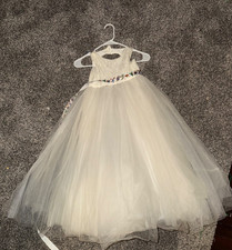 flower girl dress, 6, heart back design, can add ribbon to waist, ball gown