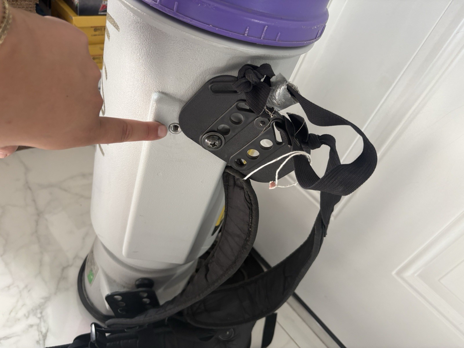 Proteam Super Coachvac Commercial Backpack Vacuum Model SCM 1282 Canister & Hose