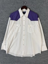 Vintage Wrangler 90s Western Pearl Snap Shirt X-Long Tails Aztec Size 18-35 XL