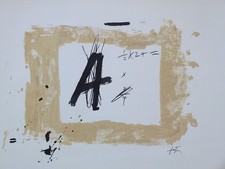 Antoni Tapies - "Lettre A" - Original Lithograph 1976