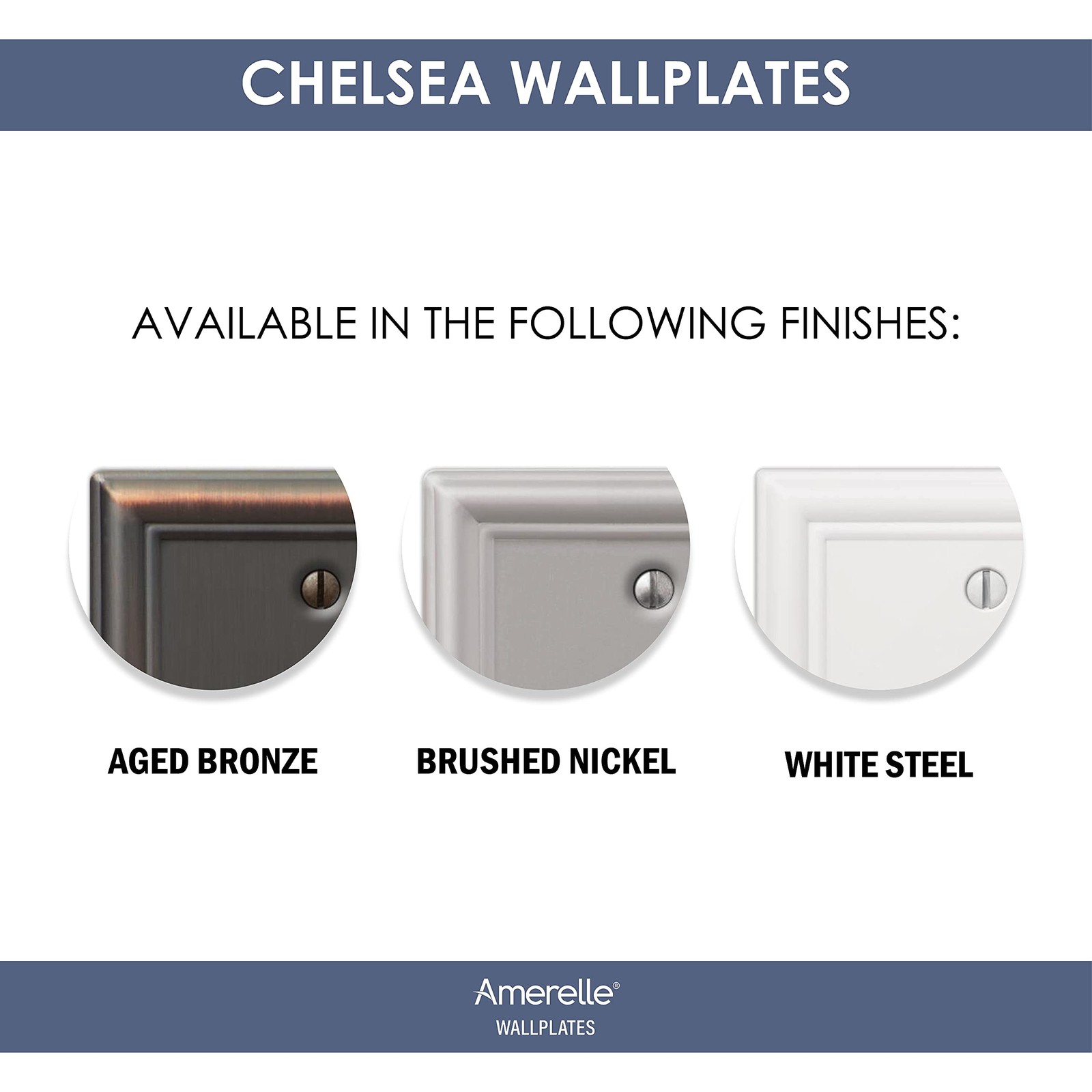 Amerelle Chelsea Aged Bronze 1 gang Stamped Steel Duplex Wall Plate