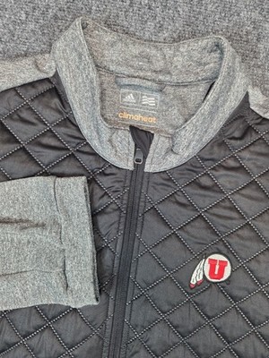 Utah Utes Adidas Jacket Mens XL Gray Climaheat