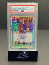 🔥 2024-25 Topps Chrome UEFA Club Competitions Robert Lewandowski PSA 9