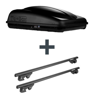 Dachbox Topbox TopBox 350 + Dachträger Menabo für Audi A4 Avant Typ 8D/B5 EBA