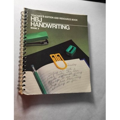 HBJ Handwriting Teacher's Edition Resource Book 3rd Grade Homeschool