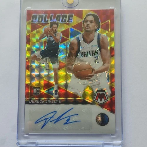 Dereck Lively II Rookie Autograph Collage Mosaic #CM-LIV Panini Mavericks
