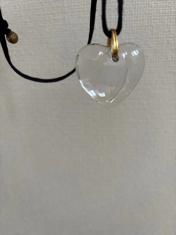 Collana Baccarat Cuore Cristallo Regolabile Autentica Elegante Trasparente #090 - Immagine 2 di 4