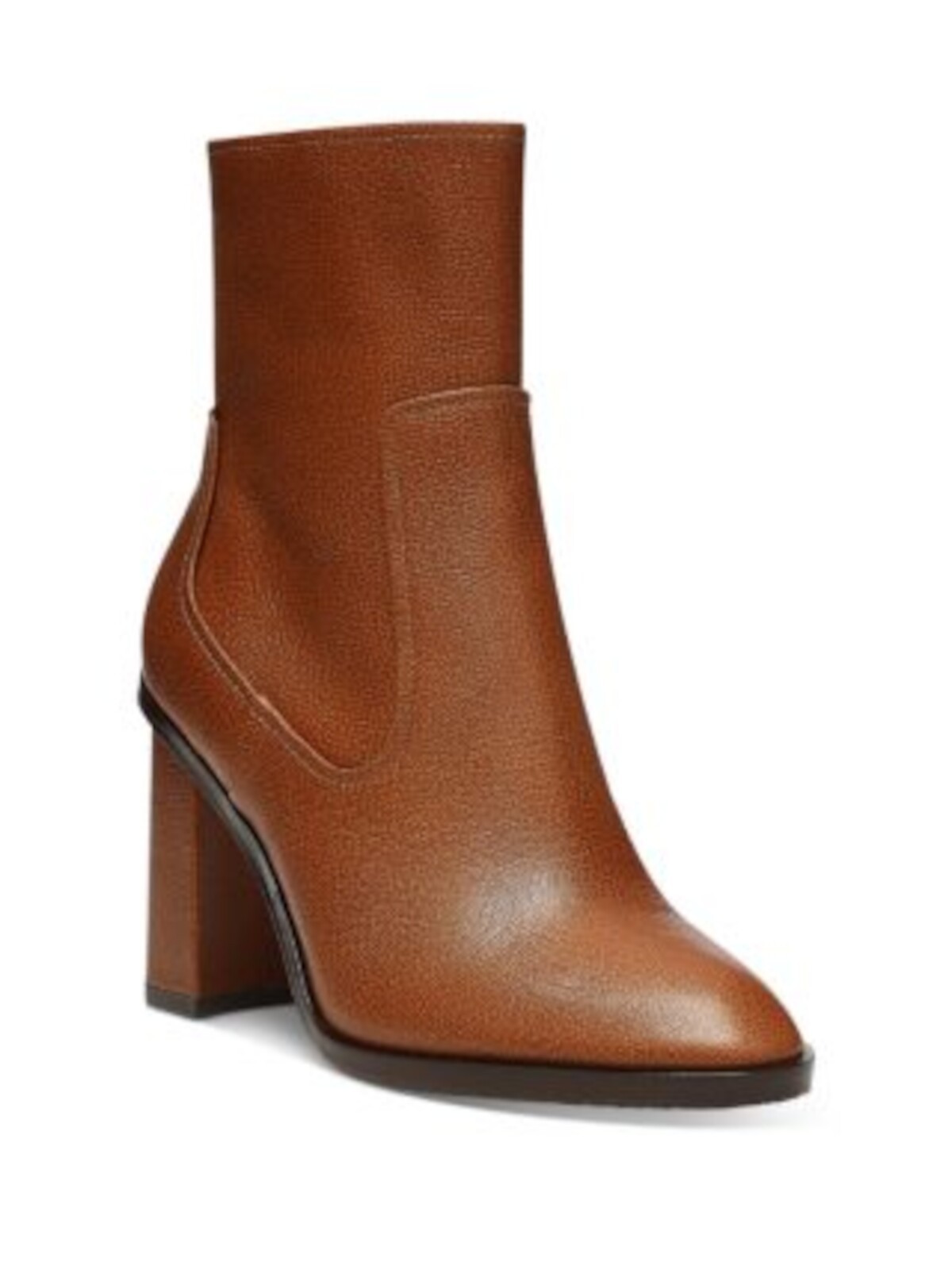 DONALD PLINER Womens Brown Maymi Round Toe Block Heel Leather Heeled Boots 11 M 15990₽