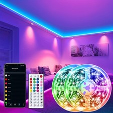 LED Strip Lights 5-30m Bluetooth RGB 5050 Tape for lndoor Kitchen Cabinet TV UK