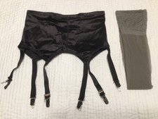 Rago Shapewear Soft Control 6 Strap Black Garter Belt Size 34/2XL