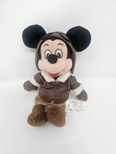 Disney Pilot Mickey Mouse Aviator Pilot Brown Plush Stuffed Toy