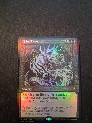 1x Grim Tutor - Foil - Showcase Light Play MTG Magic - Kid Icarus -