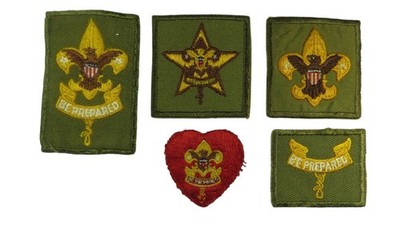 1950s-60s Boy Scouts Complete Rank Set Tenderfoot - Life Patch WORN (WSJ1172)