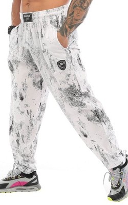 BGSM Sporthose Jogginghose Trainingshose Bodyhose Bodybuilding 1366-PNT-WHITE