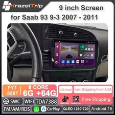 Car Radio For Saab 93 9-3 2007 - 2011 Carplay 8 Core 64g Android Stereo Gps Fm