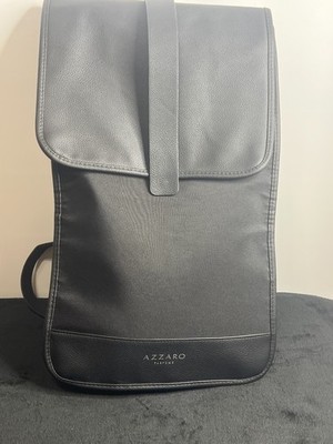 Azzaro Parfums Black Backpack Faux Leather Nylon Promo Travel Bag