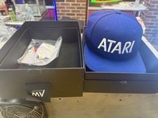 ATARI Blue SnapBack Speakerhat AT1-001 Bluetooth Enabled Atari hat