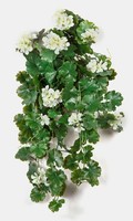 Artplants Kunststoff Geranie Ottavia Auf Steckstab, Crossdoor, Creme, 65Cm