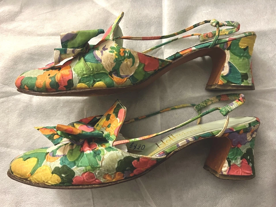 Zapatos Schiaparelli ULTRA RAROS 8-8.5, Vintage Años 50-60 Coloridos, Diseñador Nueva York Foto 3 de 4