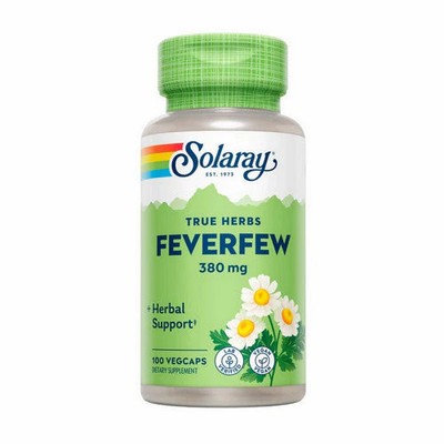 True Herbs Feverfew 100 Veg Caps 380 Mg by Solaray