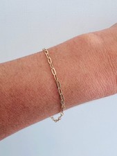 Gold Filled 2.5mm Paperclip Bracelet  Modern Minimalist Charm