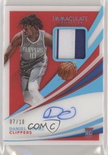 2020-21 Panini Immaculate Rookie Jersey Number 7/10 Daniel Oturu Patch Auto 0el