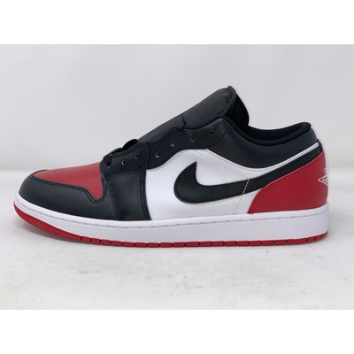 Air Jordan 1 Low 'Bred Toe Chicago' Black Sneakers, Size 12 BNIB