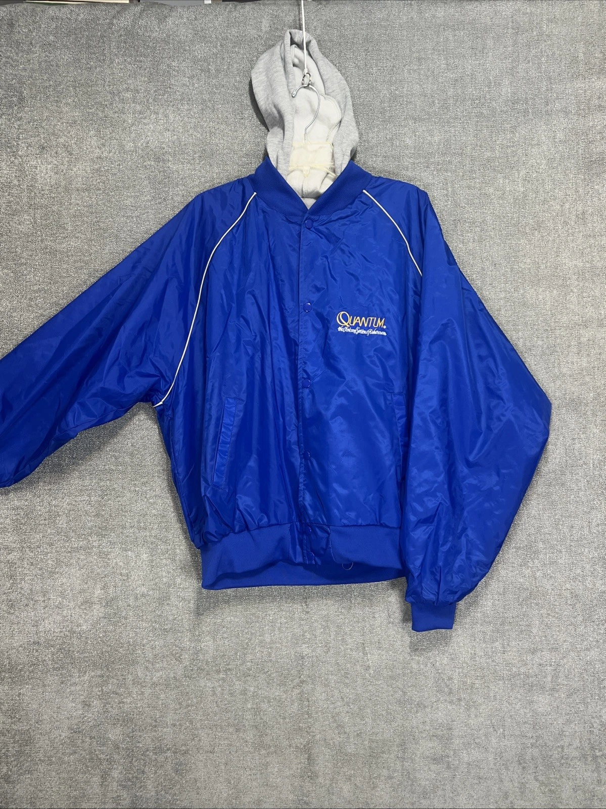 Fishing Jacket / Windbreaker - Jersey Lined - Hooded - XXL- 90s Zebco Vintage