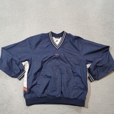 Vintage Nike Jacket Boys Large Blue Center Swoosh Windbreaker Pullover Nylon 90s