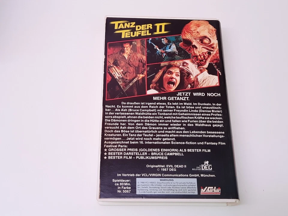 Tanz der Teufel 2 II 1987 VHS German PAL Video Großbox Bruce Campbell Evil Dead - Bild 2 von 4