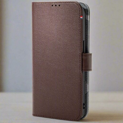 Decoded iPhone 13 Pro Case Brown Leather Folio MagSafe Detachable Wallet