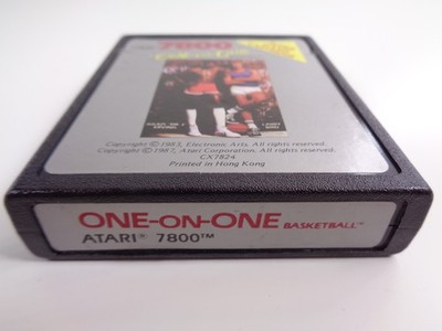 One-on-One Basketball Atari 7800 Videospiel Cartridge (getestet und funktionsfähig) PAL