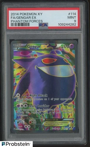 2014 Pokemon XY Phantom Forces #114 Gengar Ex FA PSA 9 MINT