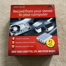 Xitel Inport Deluxe Stereo To PC Audio Cassette Recording Kit Converter Open Box
