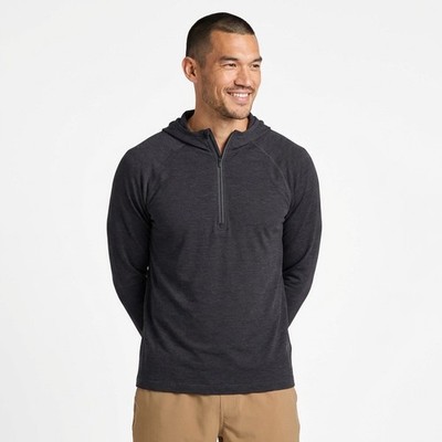 Rhone Training 1/4 Zip Hoodie - Black - Men Large